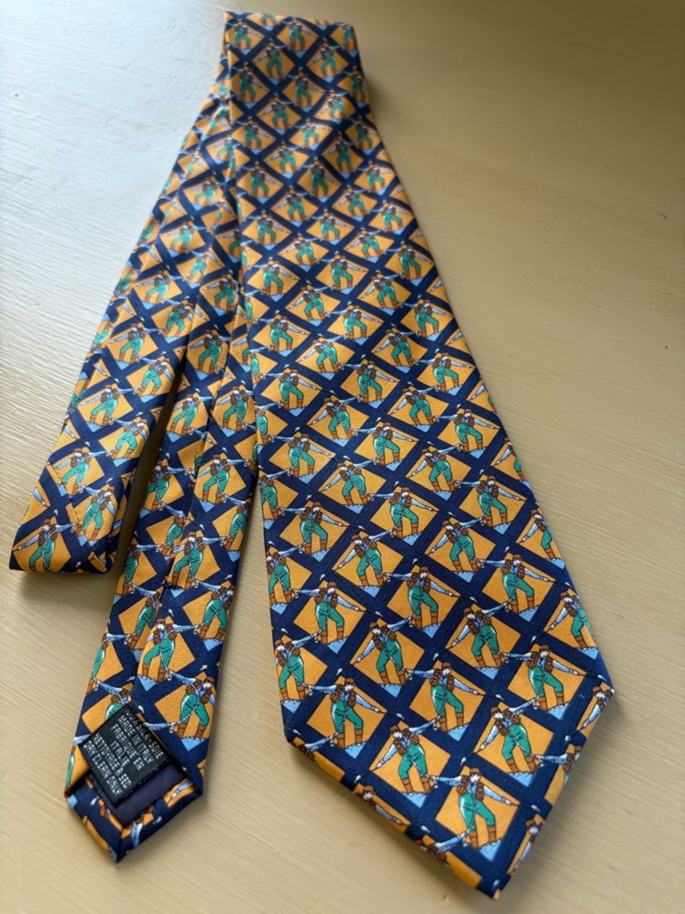 Vintage Italian Silk Fly Fishing Tie - Novelty Tie